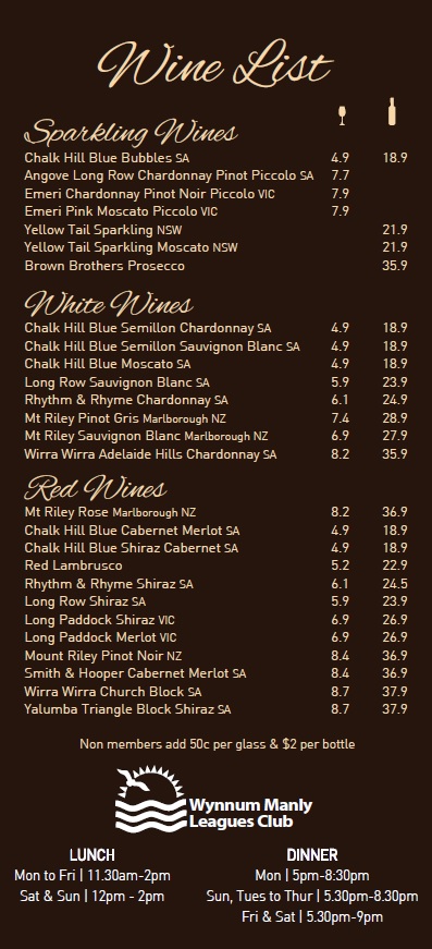 Wine List Wine List